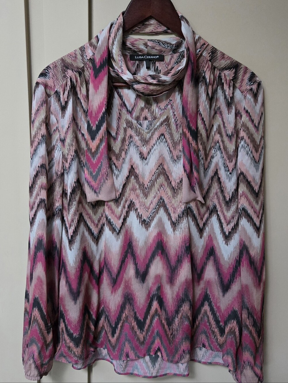 Luisa Cerano Tie-Neck Blouse